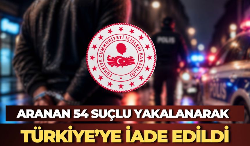 Aranan 54 Suçlu Yakalanarak Türkiye’ye İade Edildi