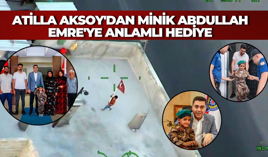 Atilla Aksoy, Bayrak Sevgisiyle Gündem Olan Minik Abdullah Emre'yi Ödüllendirdi