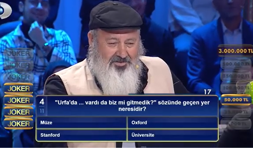 100 Bin Liralık Soruda Gündem Olan 'Urfa' Detayı! Cevabı Sosyal Medyayı Salladı