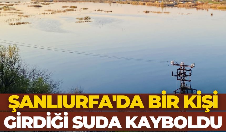 Şanlıurfa'da Bir Kişi Girdiği Suda Kayboldu
