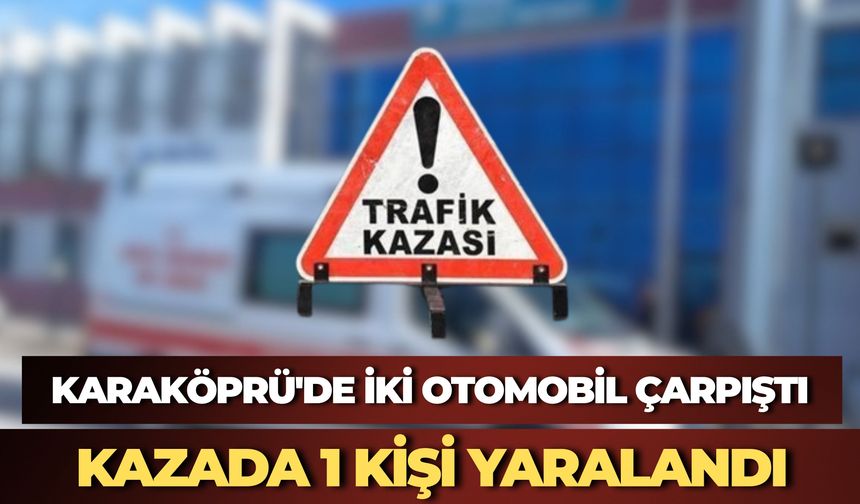 Karaköprü'de İki Otomobil Çarpıştı: 1 Sürücü Hafif Yaralandı