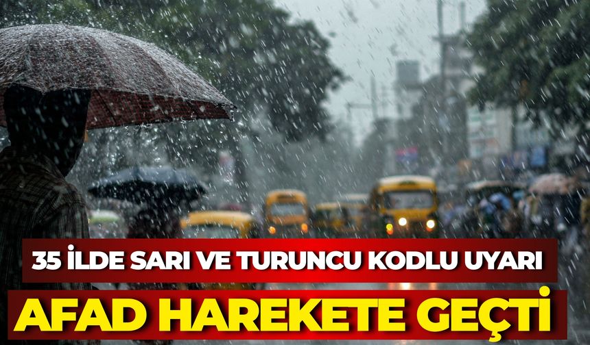 Meteoroloji'den 13 İl İçin Turuncu, 22 İl İçin Sarı Kodlu Uyarı