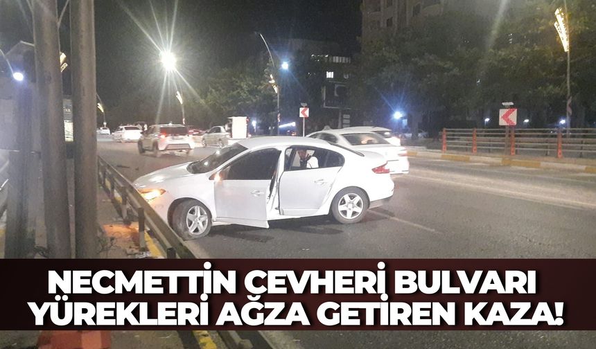 Necmettin Cevheri Bulvarı Yürekleri Ağza Getiren Kaza!