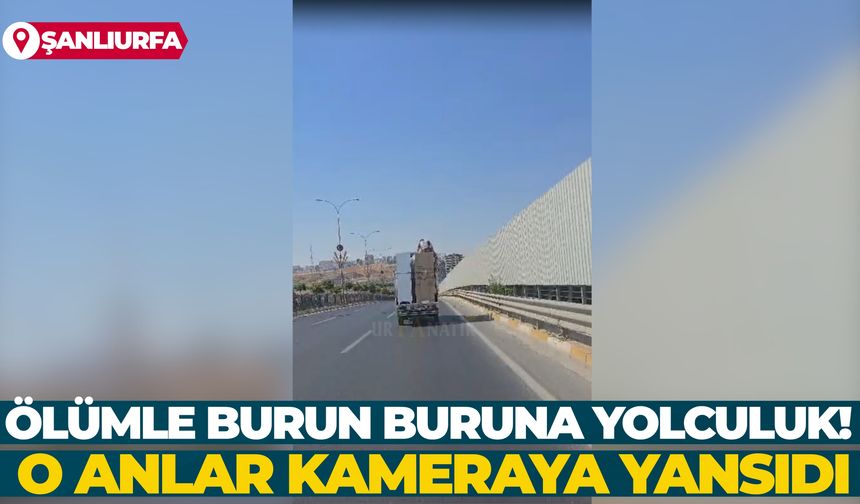Şanlıurfa’da Pikap Üzerinde Tehlikeli Yolculuk Kamerada