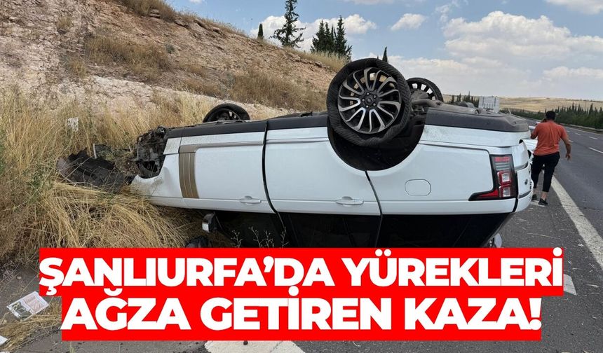 Şanlıurfa Karaköprü’de Hafif Ticari Araç Takla Attı