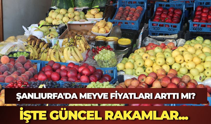 Şanlıurfa'da Meyve Fiyatları Yeniden Şekillendi