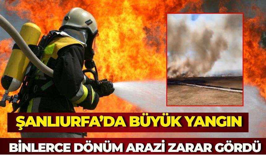 Karaköprü'de Korkutan Anız Yangını: Binlerce Dönüm Arazi Zarar Gördü