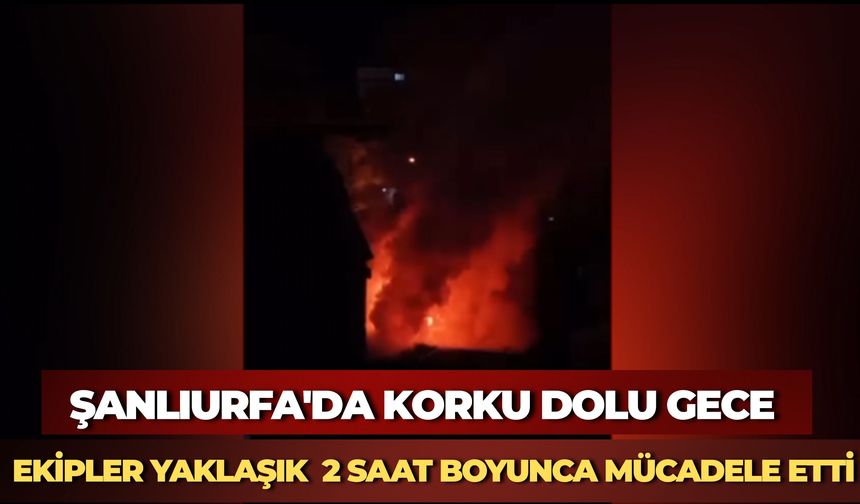 Şanlıurfa, Siverek'te Gece Yarısı Korkutan Yangın