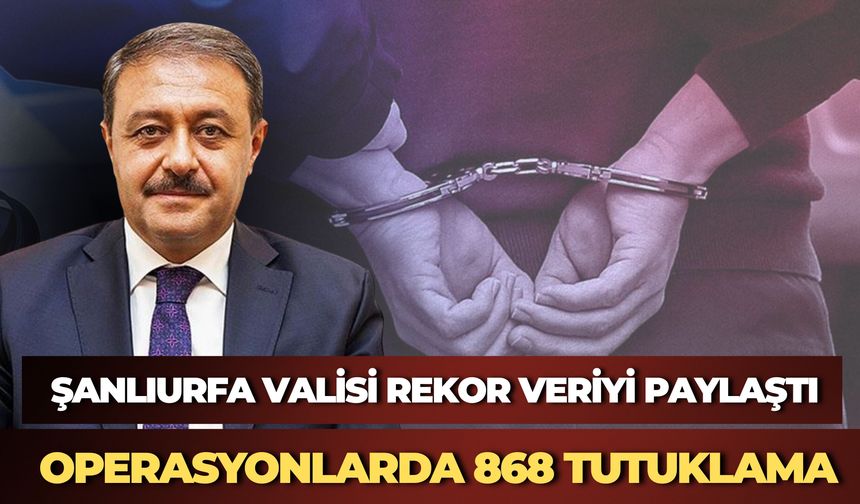 Şanlıurfa'da Rekor Operasyonlar: 2026'nın İlk Yarısında 868 Tutuklama