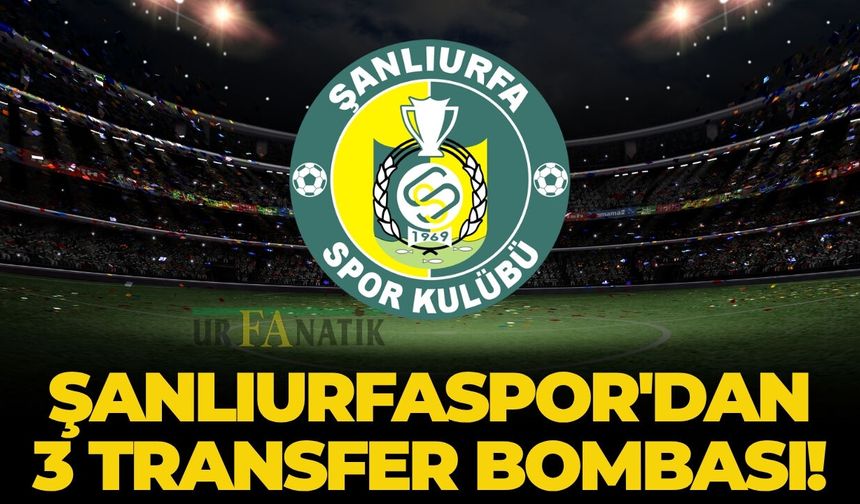 Şanlıurfaspor'da Peş Peşe 3 Transfer!