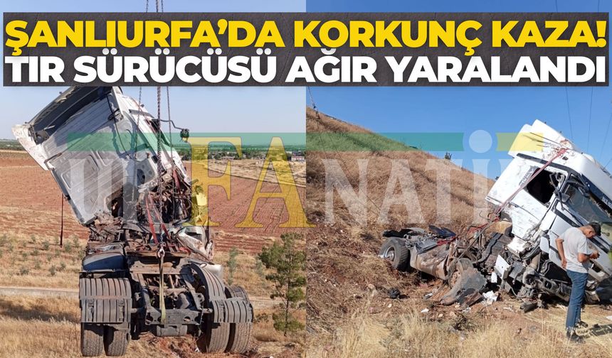 Suruç'ta Kontrolden Çıkan Tır Şarampole Uçtu: 1 Ağır Yaralı