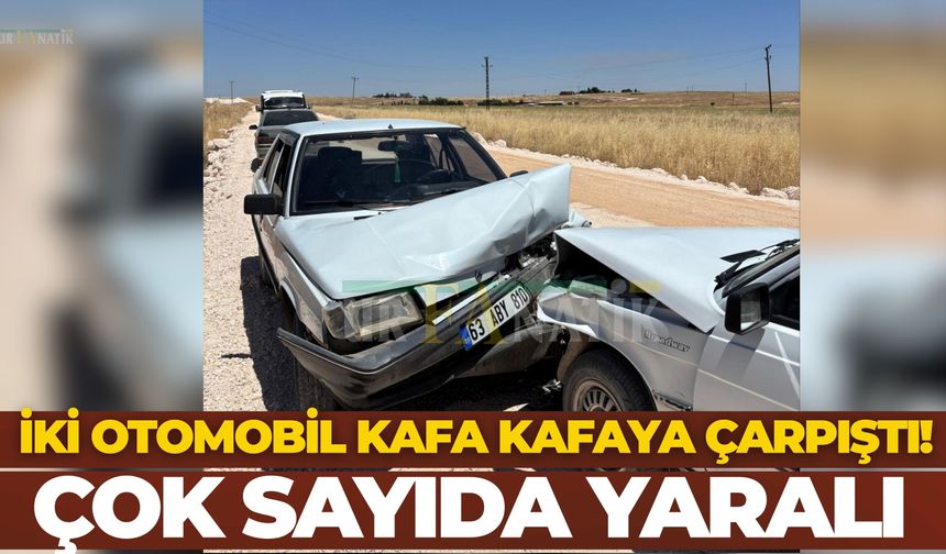 Şanlıurfa'da İki Otomobil Kafa Kafaya Çarpıştı! 4 Kişi Yaralandı