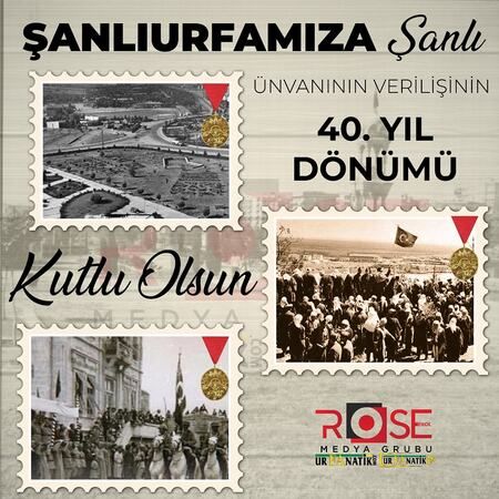 TBMM tarafından Urfa’ya Şanlı unvanı verilişinin 4️⃣0️⃣. yıl dönümü kutlu olsun.