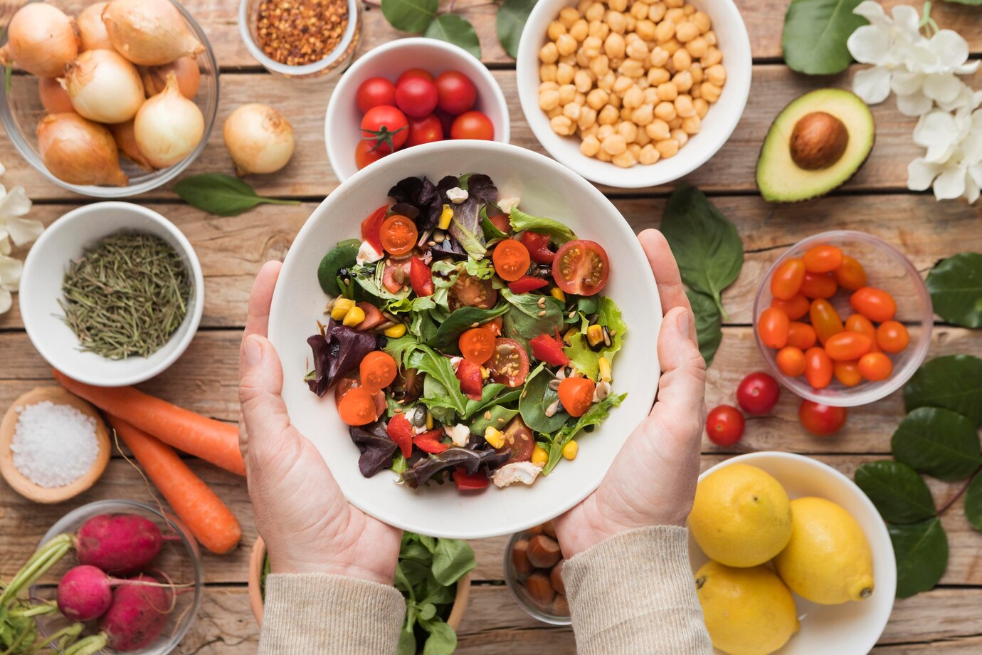 Top View Ingredients Veggies Salad 23 2148585648