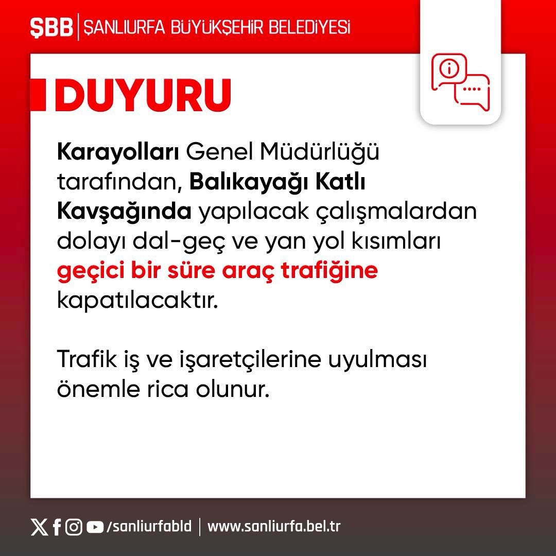 Balıkayağı Kavşağı Geçici Süreliğine Trafiğine Kapatıldı-1