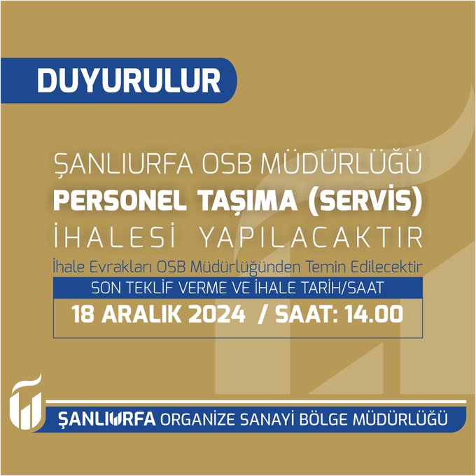 Şanlıurfa Organize Sanayi Bölge Müdürlüğü