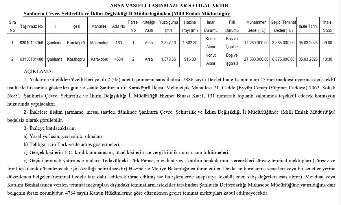 Arsa Satışı