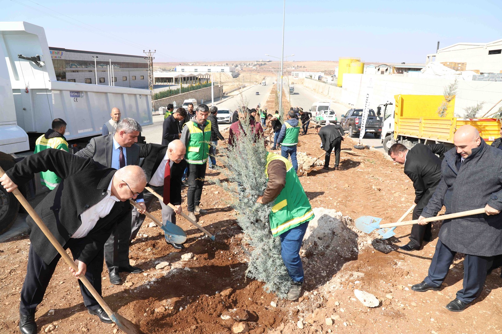 Karaköprü'de Ağaçlandırma Faaliyetleri Sürüyor-1