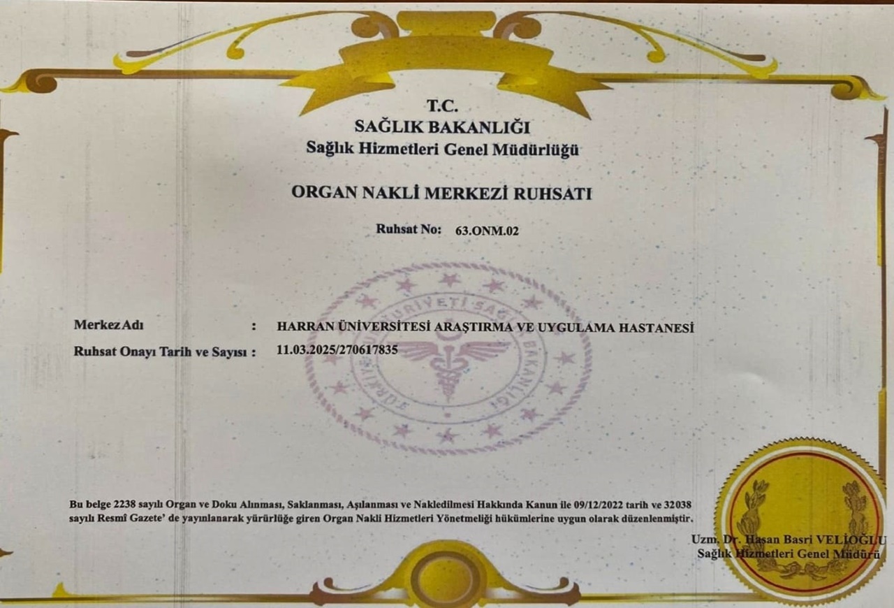 Harran Üniversitesi Hastanesi’nde Organ Nakli Merkezi Açıldı…-1