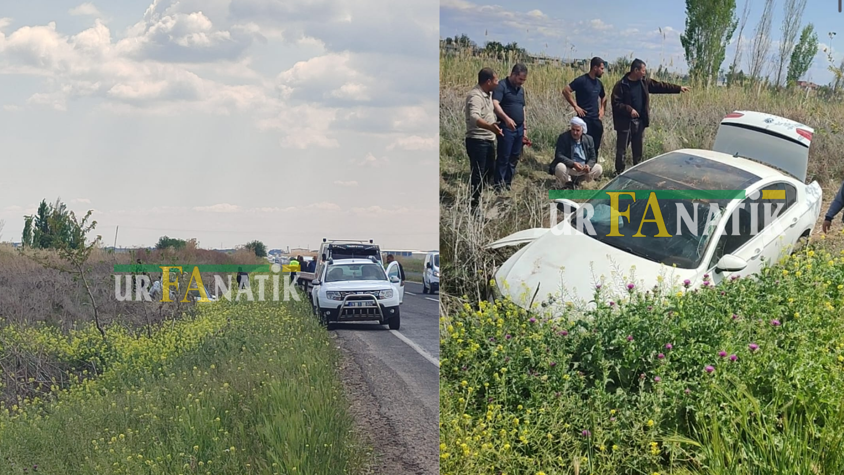 Akçakale Yolu Kaza meydana geldi
