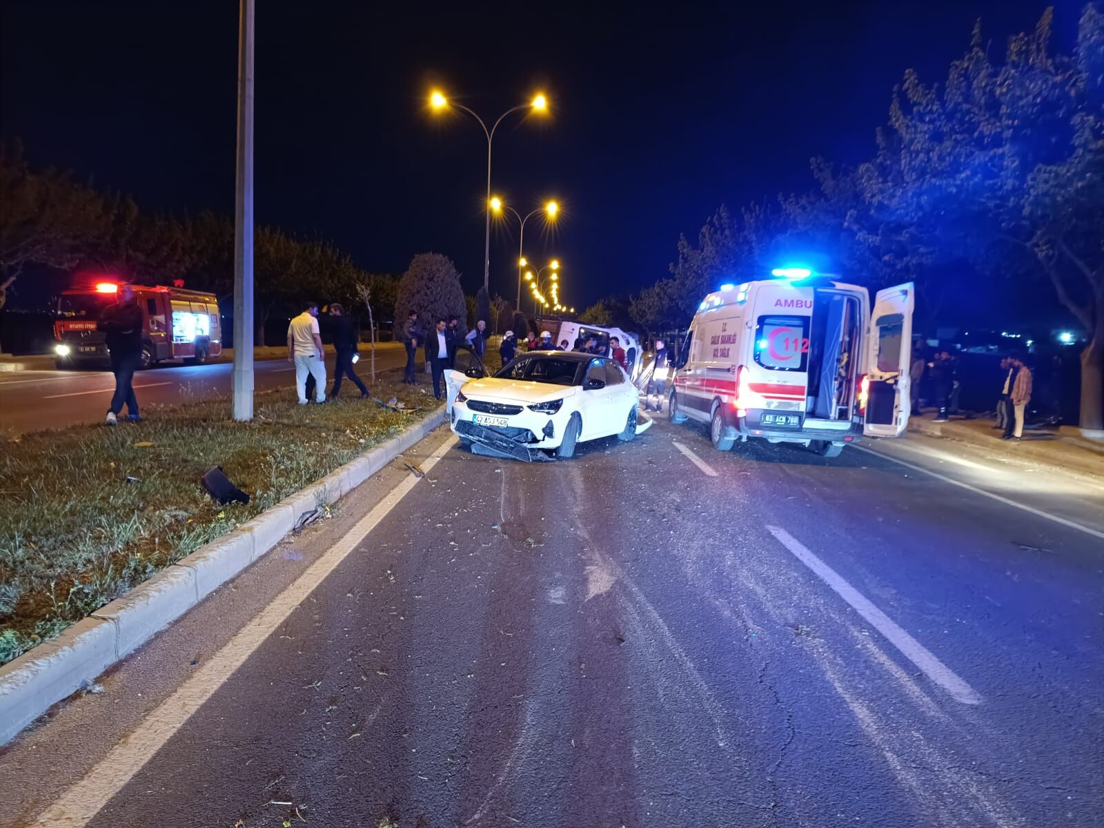 Şanlıurfa’da Köpeğe Çarpmamak İçin Duran Araca Pikap Çarptı (1)