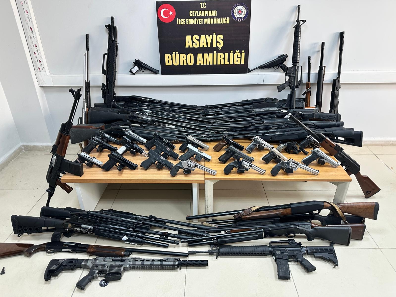 Ceylapınar'da Çok Sayıda Silah Ele Geçirildi