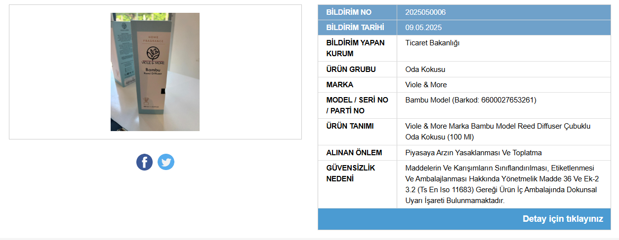 Çubuklu Oda Kokusunda Büyük Ri̇sk