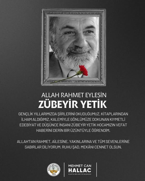 Kahta Belediye Başkanı Hallaç’tan Zübeyir Yetik İçin Taziye Mesajı