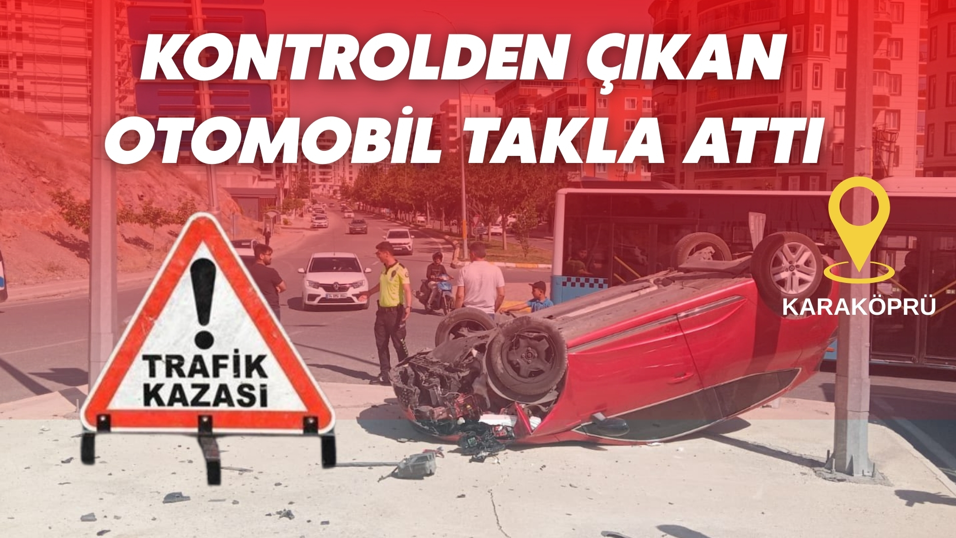 Kontrolden Çikan Otomobi̇l Takla Atti (2)