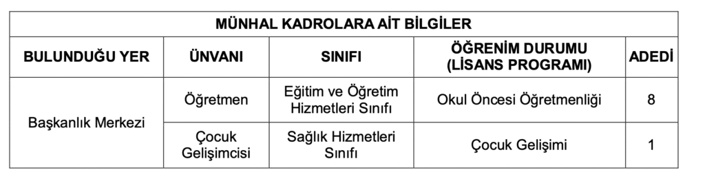 Personel Alımı Kadrosu
