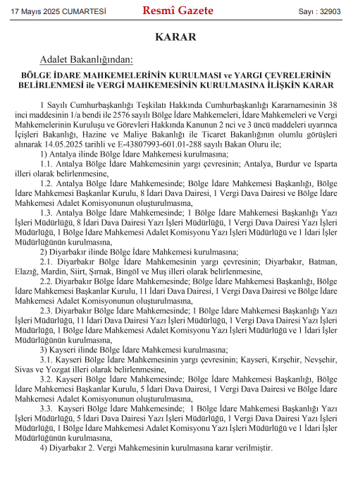 Resmi Gazate
