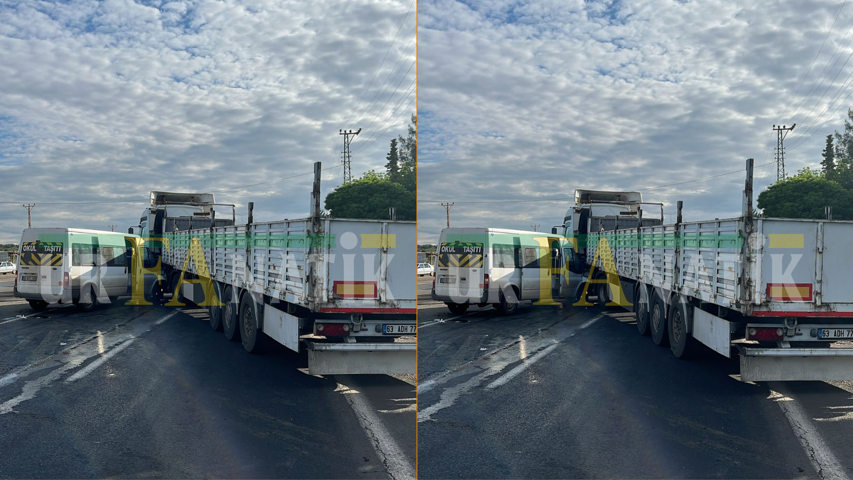 Siverek Urfa Yolunda Servis Kazası