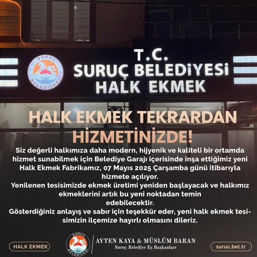 Suruç’ta Halk Ekmek Geri Döndü