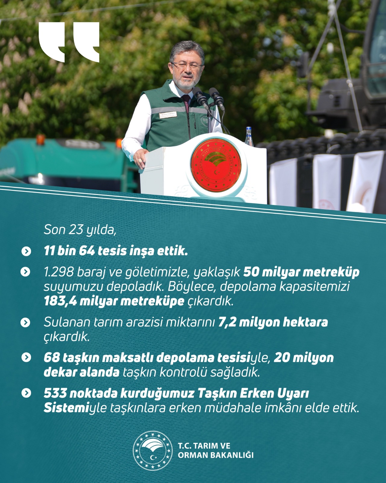 Türkiye’de Su Ve Tarım Altyapısında 23 Yıllık Atılım (1)-1