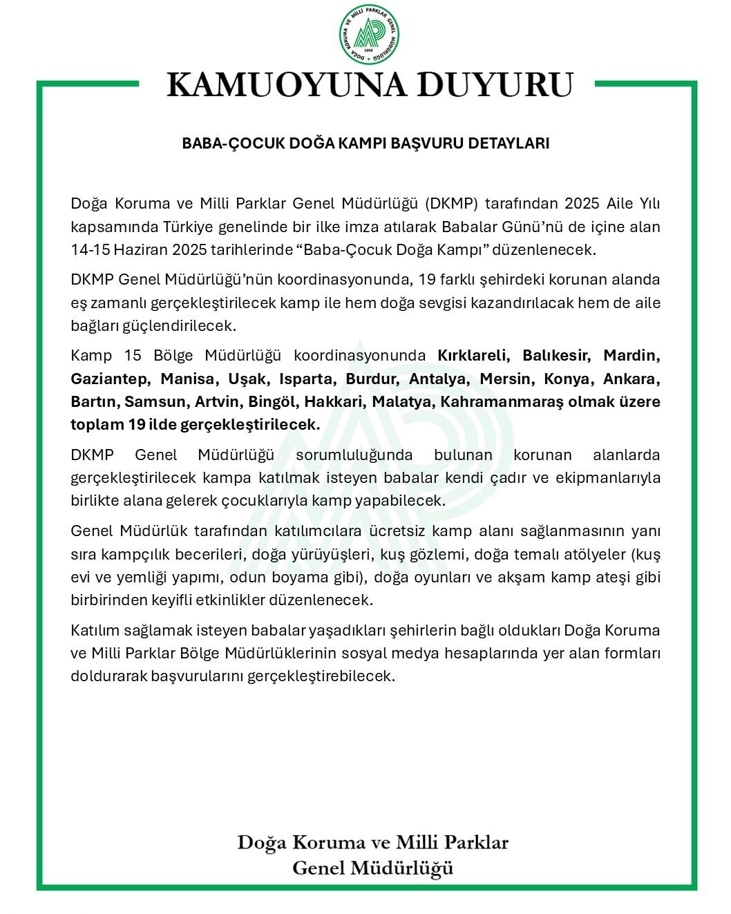 Bu Babalar Günü Tarihe Geçecek! 19 İlde Sadece 2 Gün Sürecek Ücretsiz Etkinlik