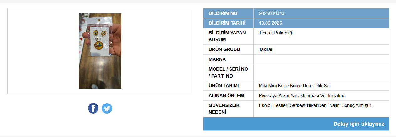 Mi̇ki̇ Mi̇ni̇ Küpe Kolye Ucu Çeli̇k Set Pi̇yasa’dan Kaldirildi