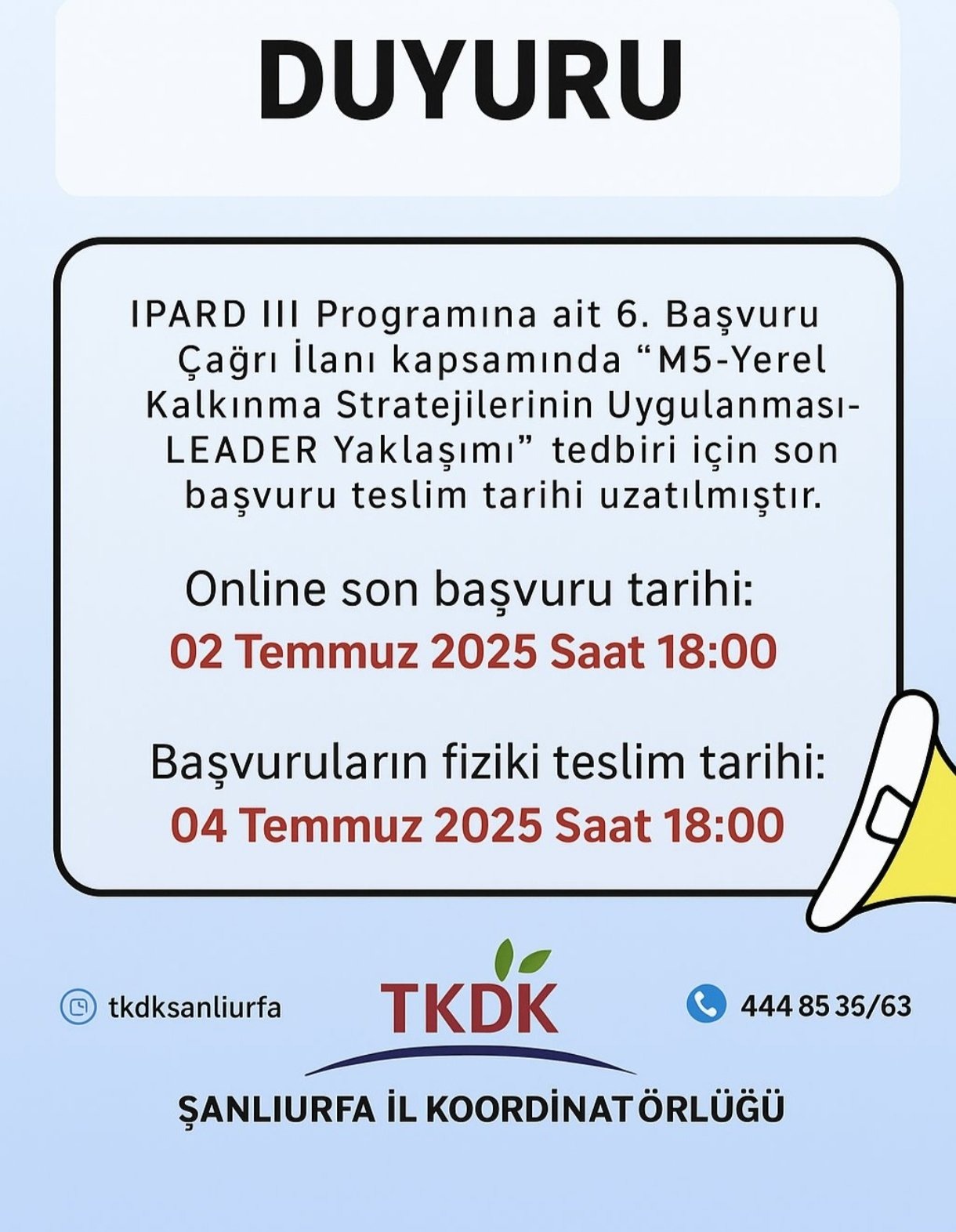 Şanlıurfa’da Destek Almak İsteyenler İçin Kritik Uyarı Başvuru Süresi Uzatıldı!
