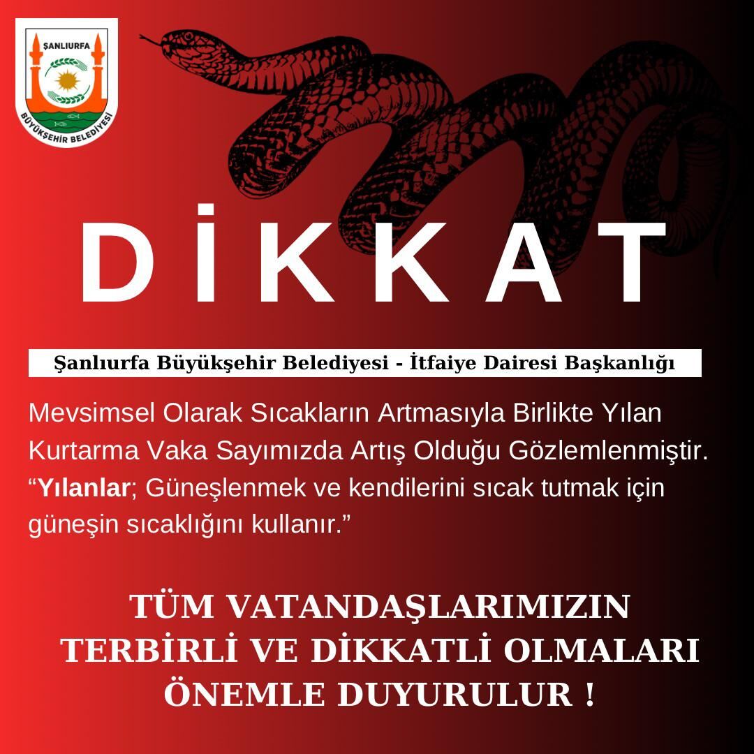 Şanlıurfa’da Vatandaşa Önemli Uyarı Tedbirli Ve Dikkatli Olun!