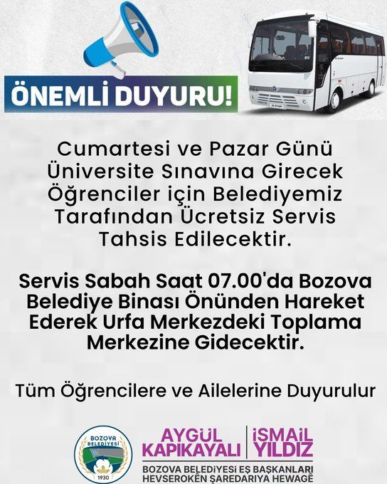 Ücretsi̇z Servi̇s Temi̇ni̇ Yapilacak
