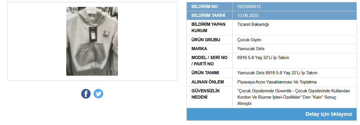 Yavrucak Gi̇rls 6916 5 8 Yaş 32’Li̇ İp Takim