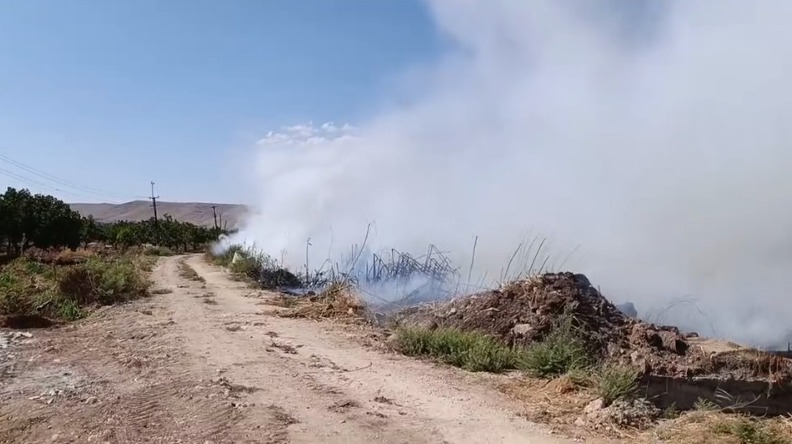 Birecik Kırsalında Yangın