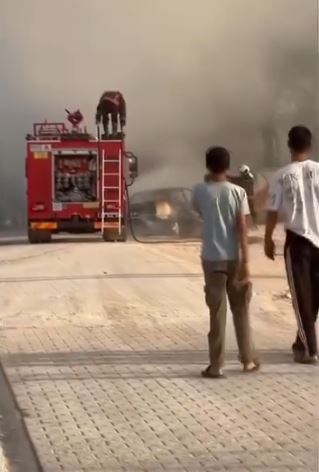 Şanlıurfa’da Park Halindeki Otomobil Alev Alev Yandı (1)