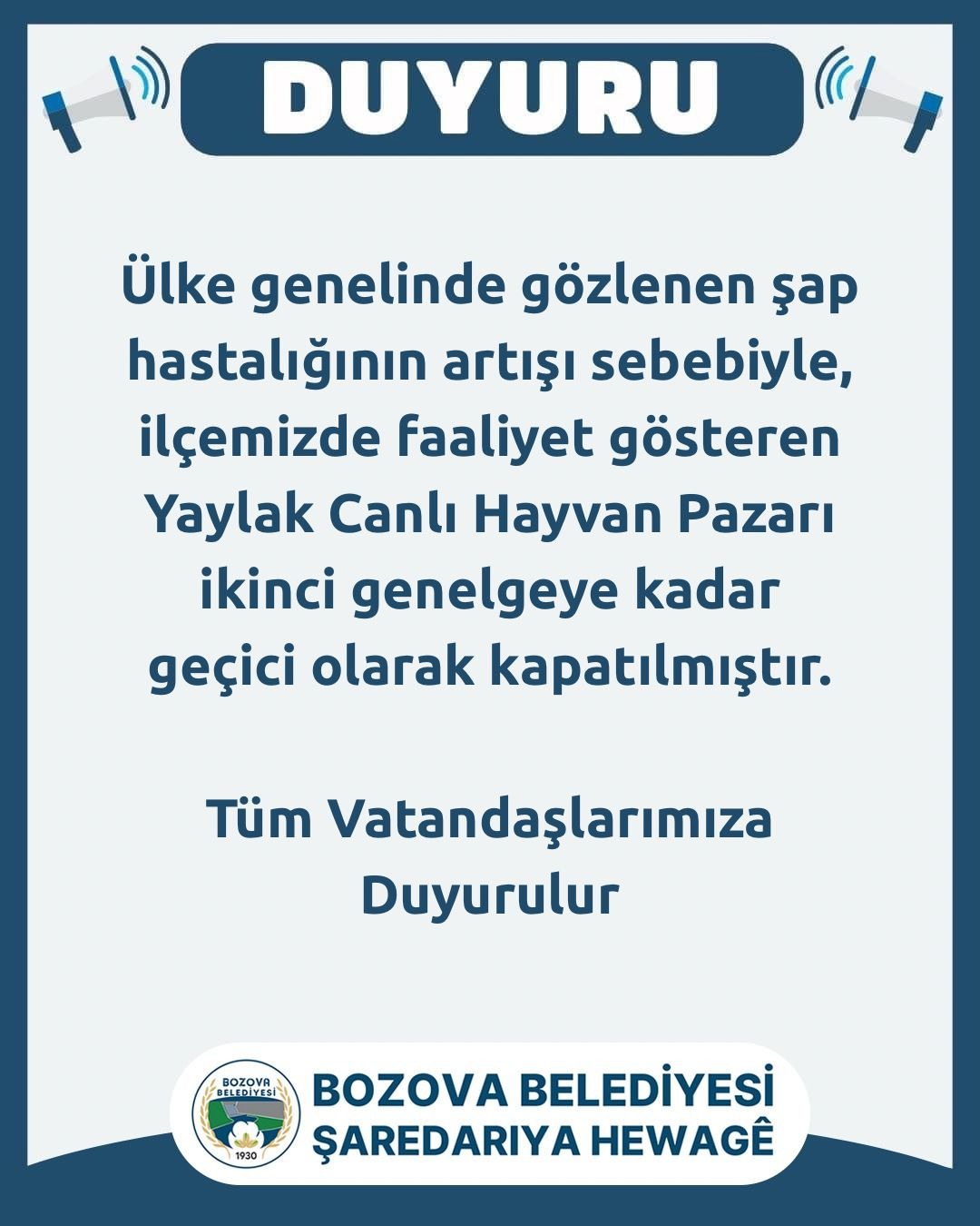 Siverek Ve Bozova Belediyesi Acil Duyuru Diyerek Paylaştı İkinci Emre Kadar Kapatıldı! (2)