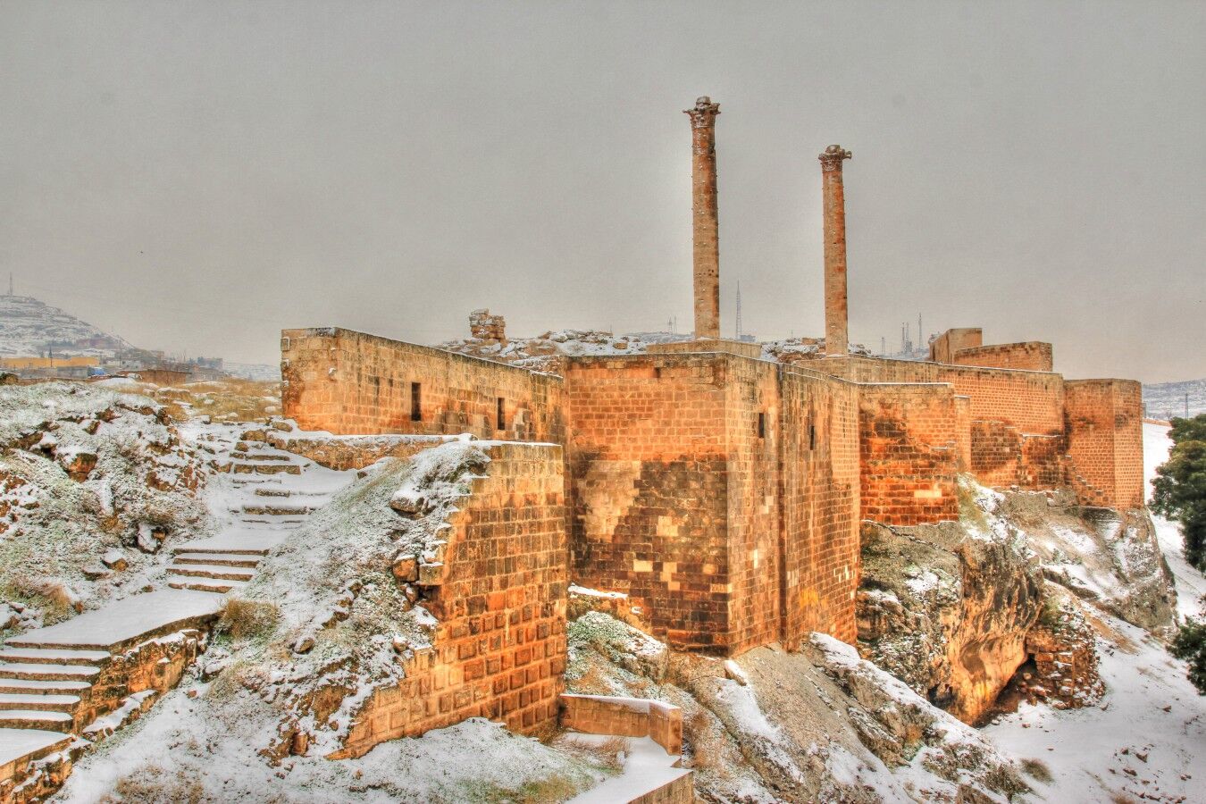Urfa Kalesi Kar Manzarası