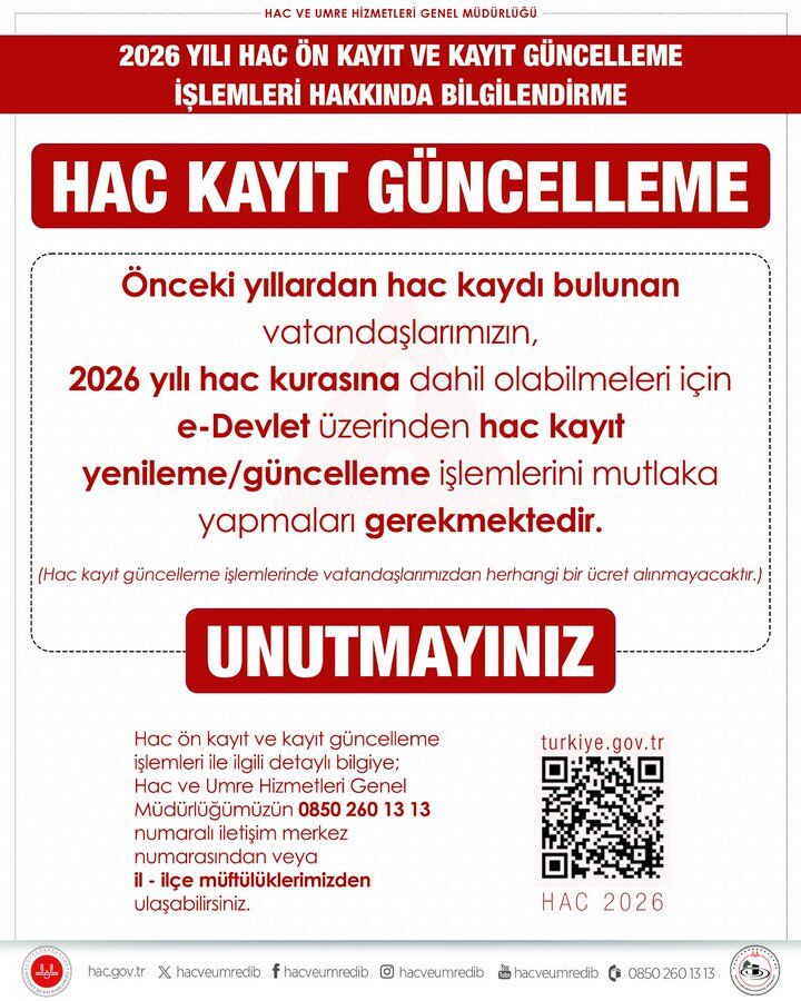 2026 Hac Kurasına Katılmak İsteyenler Dikkat
