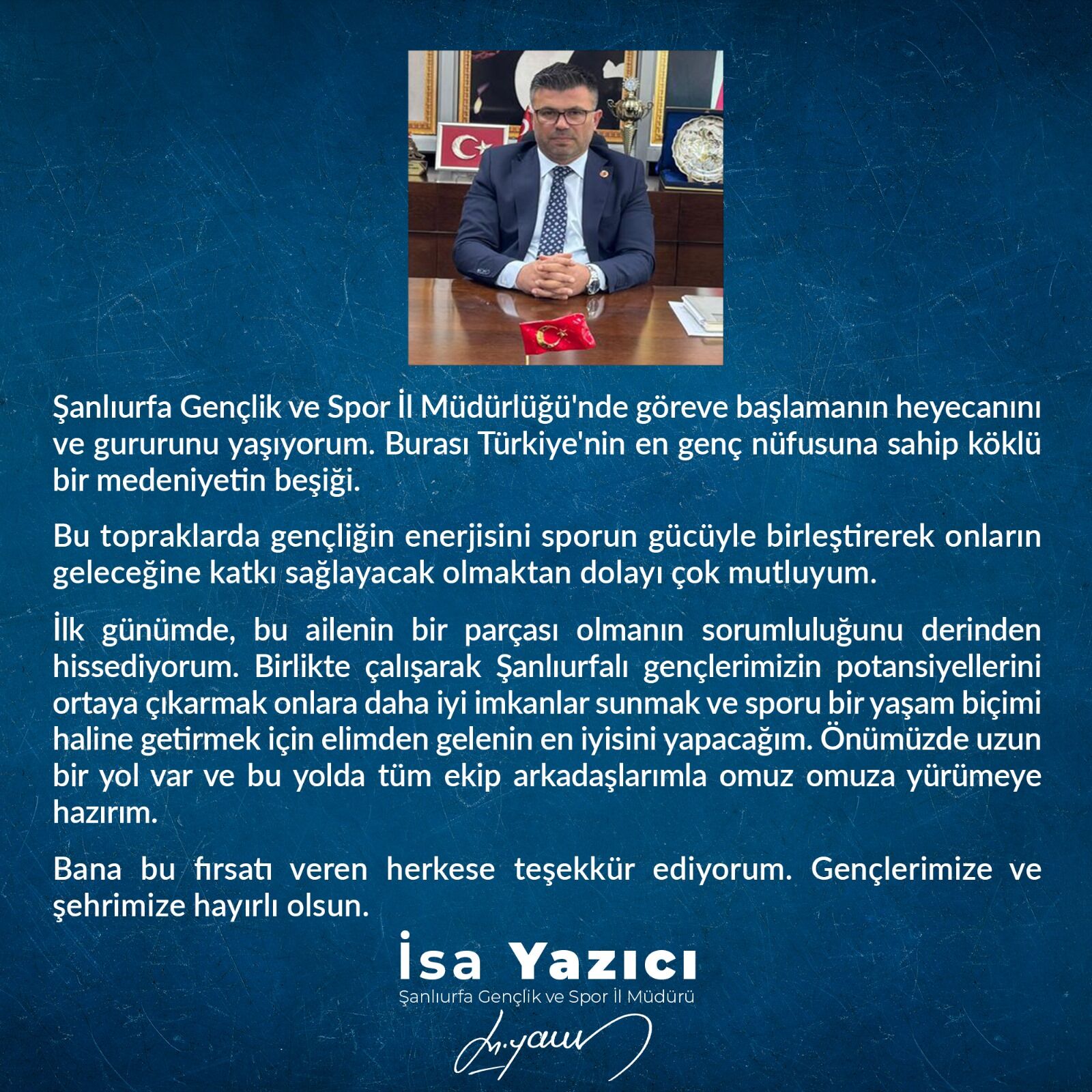 İsa Yazıcı, Şanlıurfa Gençlik Ve Spor İl Müdürü Olarak Göreve Başladı (2)