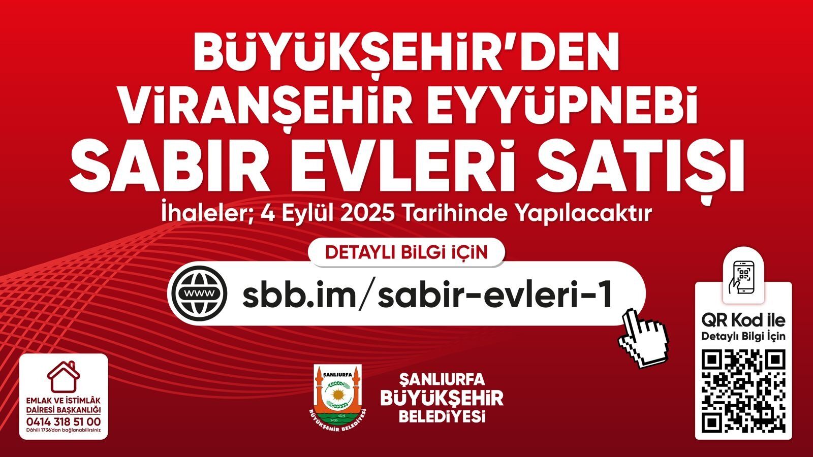 Şanlıurfa Büyükşehir Belediyesi’nden Viranşehir Eyyüpnebi Sabır Evleri Satış İhalesi Duyurusu (2)