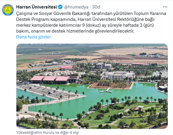 Şanlıurfa’da Başvurular Başladı Haftada 3 Gün Çalışacaklar, Ücret Ve Sgk Desteği Alacaklar (2)