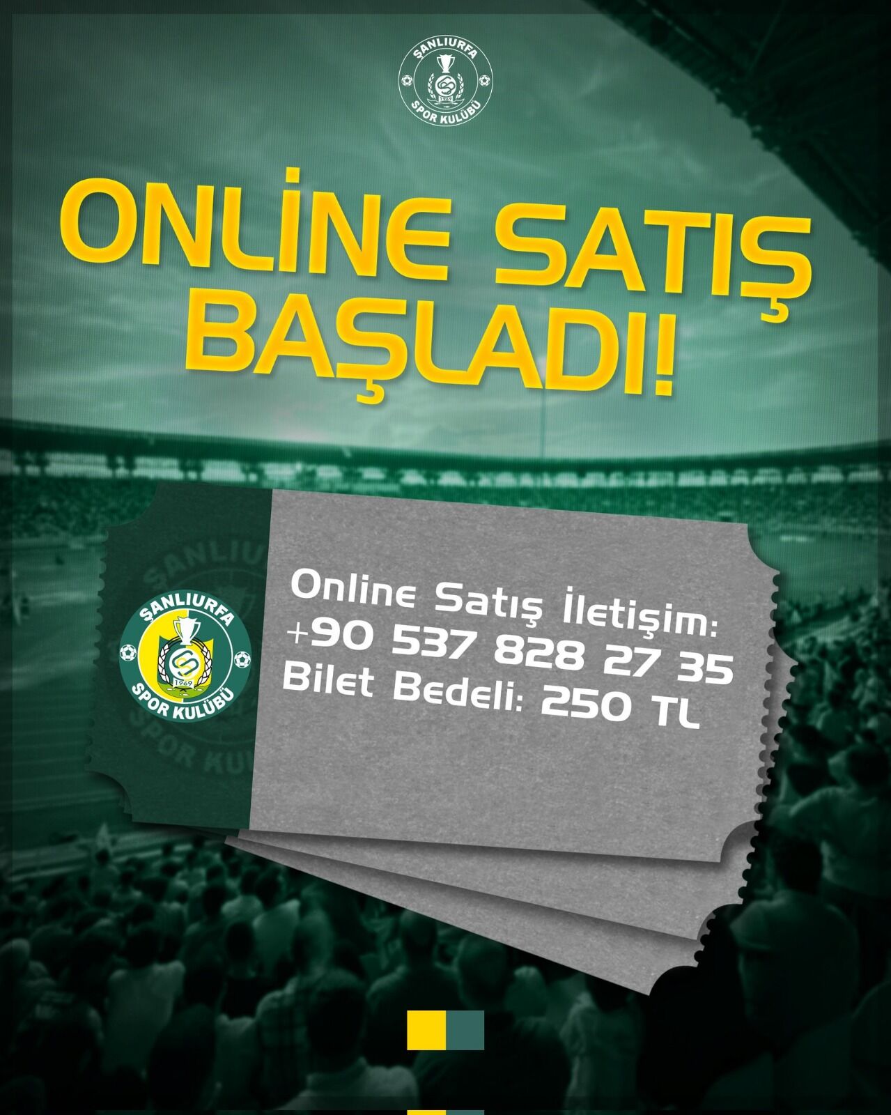 Şanlıurfaspor Çekiliş Biletleri Artık Online Satışta