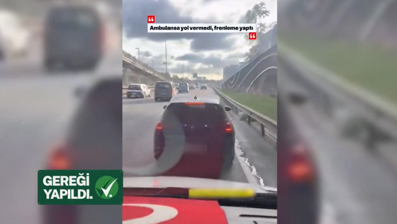 Ambulansa Yol Vermedi, Sosyal Medyada Tepki Çekti Yeni Kanunla Cezası Çok Daha Ağır Olacak-1